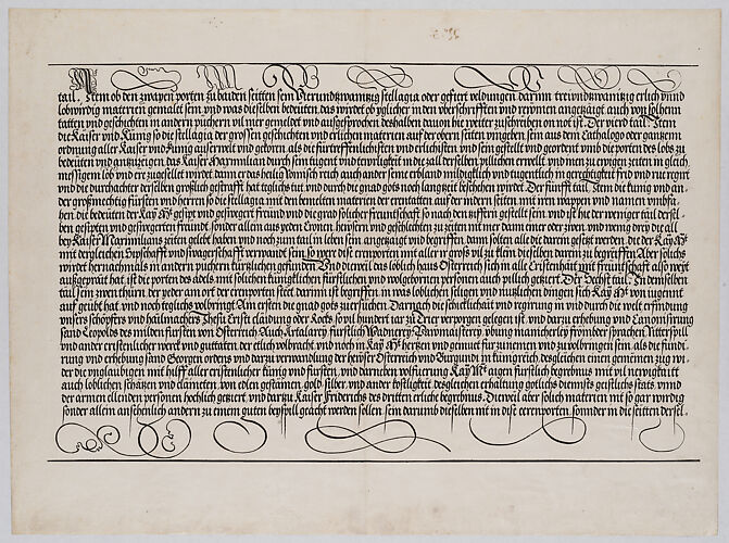 Explanatory Text, Part III,from the Arch of Honor, proof, dated 1515, printed 1517-18