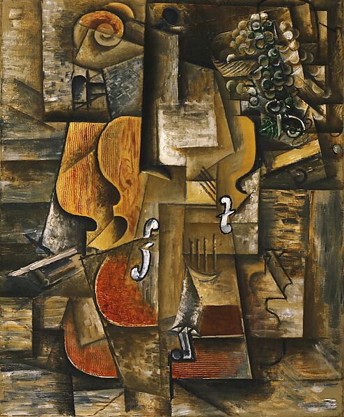 Violin and Grapes, Pablo Picasso  Spanish, Oil on canvas