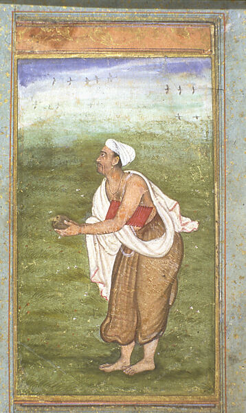 Self Portrait of Keshav Das, Attributed to Keshav Das (active ca. 1570–1604), Opaque watercolor on paper, India (Mughal court at Delhi) 