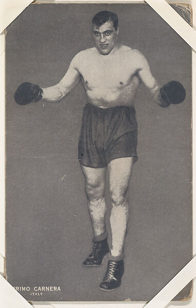 Primo Carnera from Boxers Exhibits series (W467), Exhibit Supply Company, Commercial photolithograph 