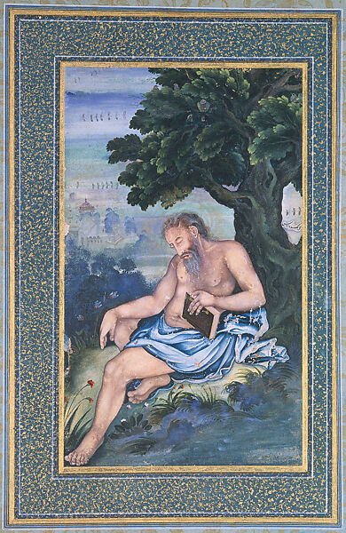 Saint Jerome, Keshav Das (active ca. 1570–1604), Opaque watercolor on paper, India (Mughal court at Delhi) 