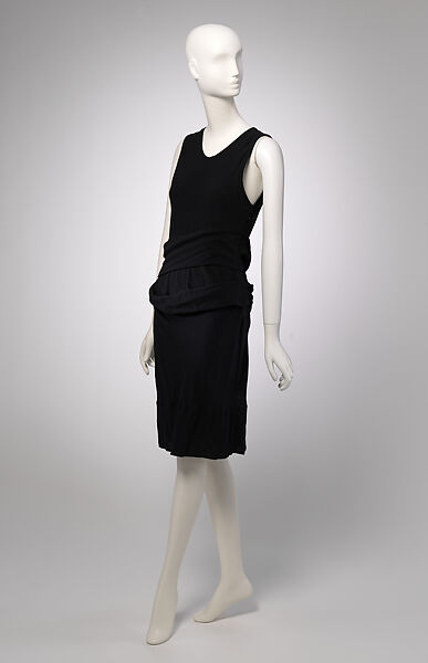Dress, Helmut Lang (Austrian, born 1956), cotton, spandex, metal, Austrian 
