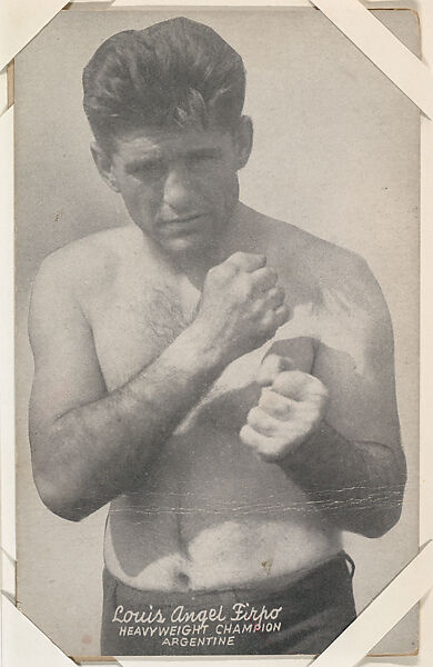 Louis Angel Firpo from Boxers Exhibits series (W467), Exhibit Supply Company, Commercial photolithograph 