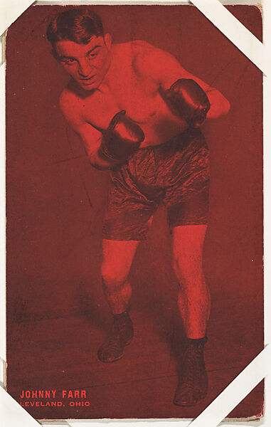 Johnny Farr from Boxers Exhibits series (W467), Exhibit Supply Company, Commercial color photolithograph 