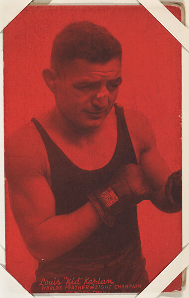 Louis "Kid" Kaplan from Boxers Exhibits series (W467), Exhibit Supply Company, Commercial color photolithograph 