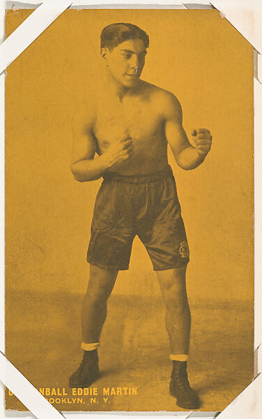 Cannonball Eddie Martin from Boxers Exhibits series (W467), Exhibit Supply Company, Commercial color photolithograph 