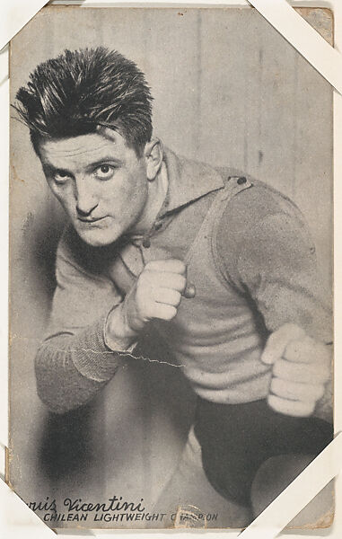 Louis Vincentini from Boxers Exhibits series (W467), Exhibit Supply Company, Commercial photolithograph 