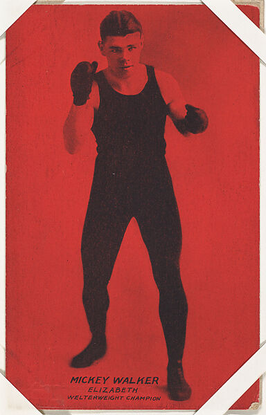 Mickey Walker from Boxers Exhibits series (W467), Exhibit Supply Company, Commercial color photolithograph 