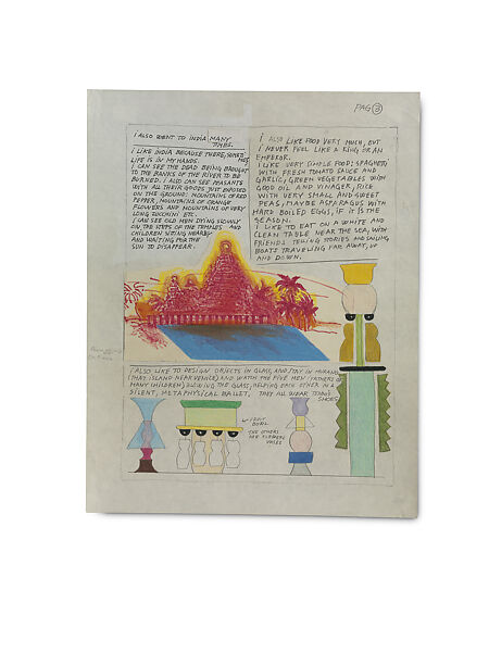 Autobiographic Design, Ettore Sottsass (Italian (born Austria), Innsbruck 1917–2007 Milan), Reproduction of original drawing 