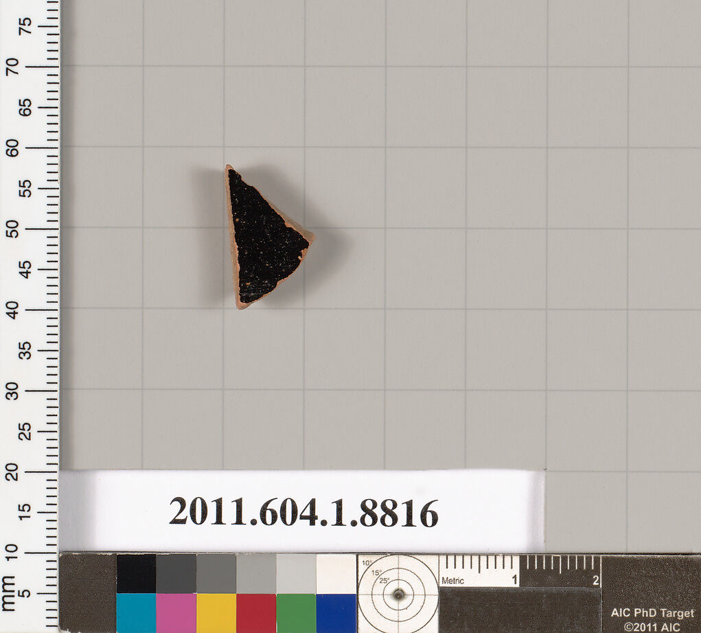 Terracotta fragment of a kylix (cup), Terracotta, Greek, Attic