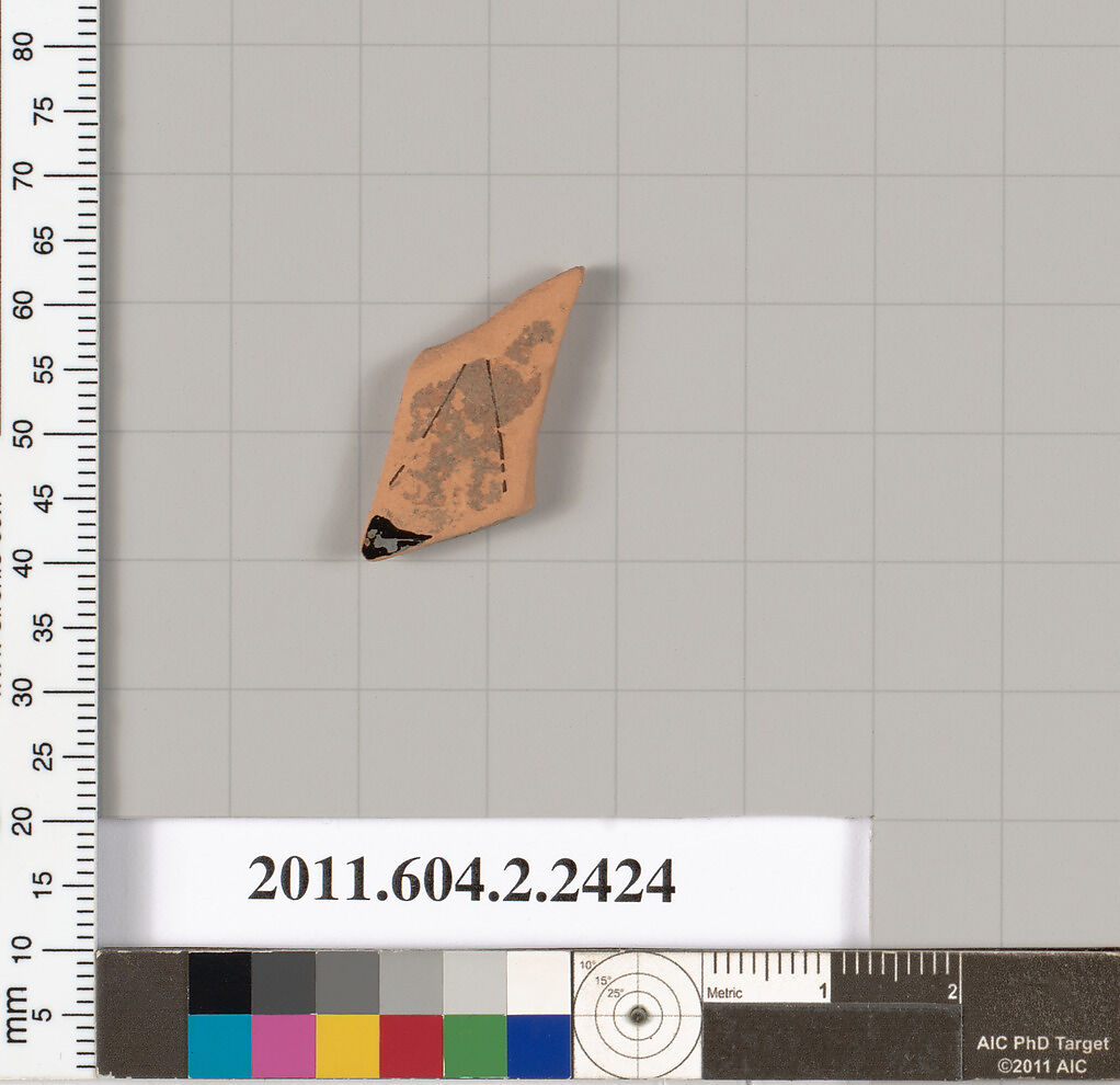 Terracotta fragment of a closed shape?, Terracotta, Greek, Attic 