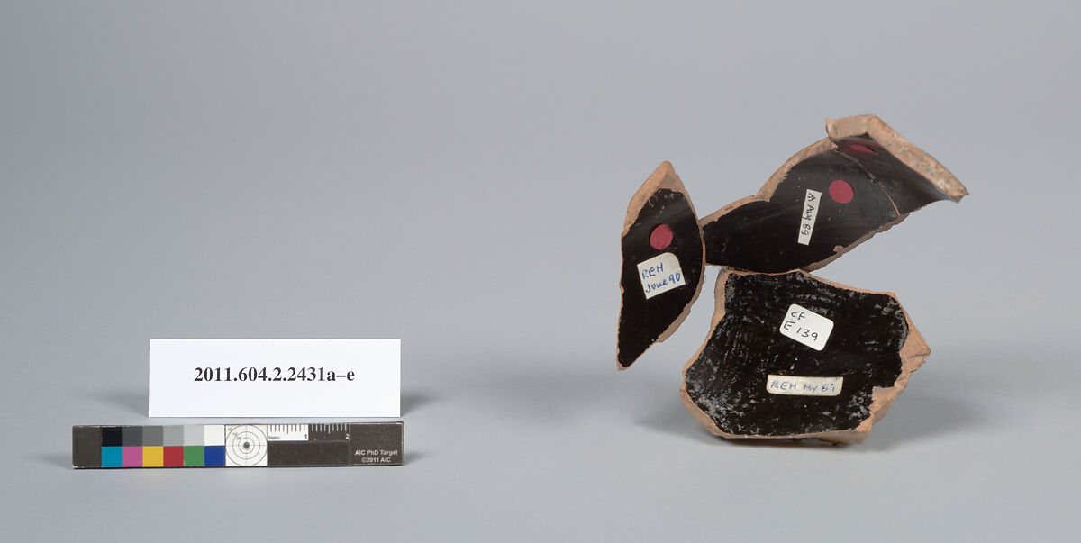 Terracotta fragments of a mastoid?, Terracotta, Greek, Attic