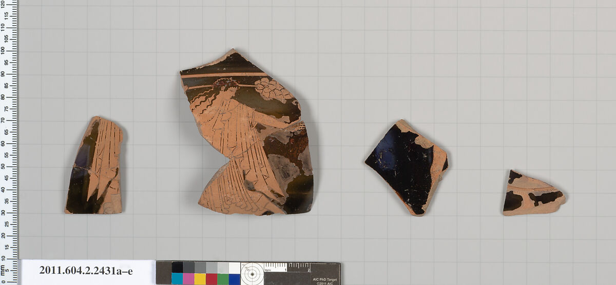 Terracotta fragments of a mastoid?, Terracotta, Greek, Attic