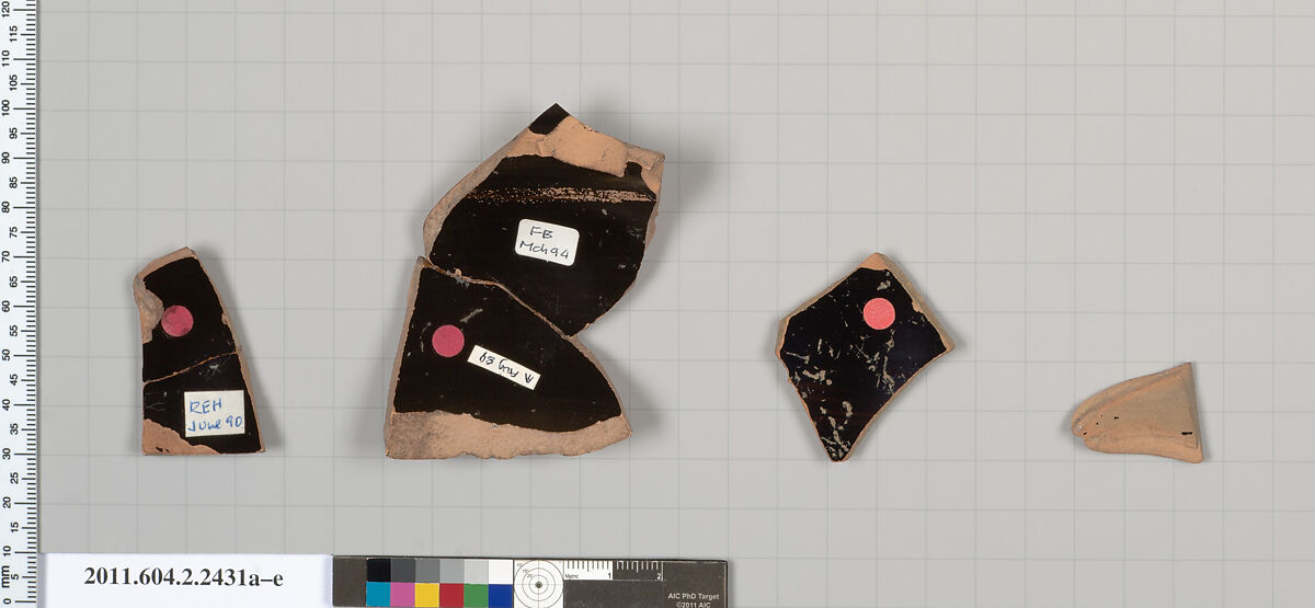Terracotta fragments of a mastoid?, Terracotta, Greek, Attic