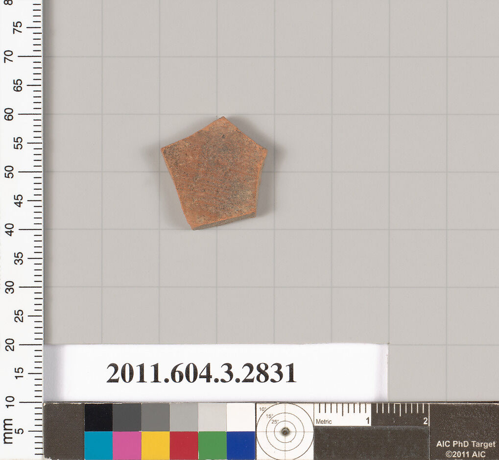 Terracotta fragment of an oinochoe (jug) or an olpe (jug)?, Terracotta, Greek, Attic