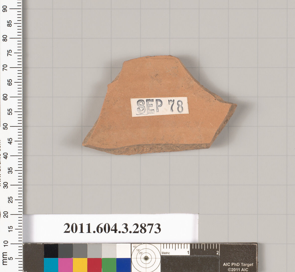 Terracotta fragment of a closed shape, Terracotta, Greek, Attic