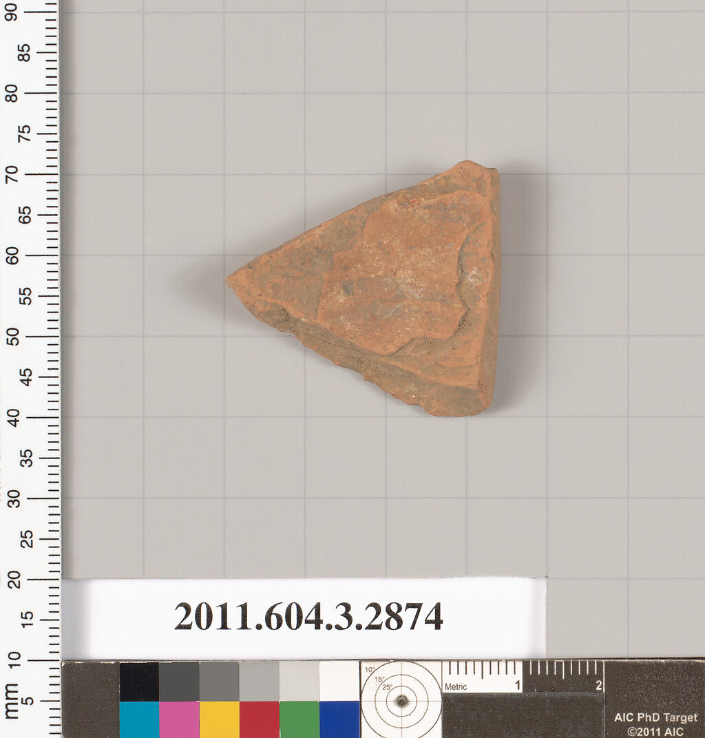 Terracotta fragment of an amphora (jar)?, Terracotta, Greek, Attic
