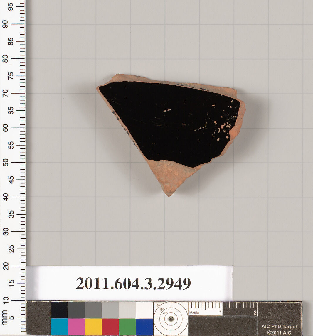Terracotta fragment of a stemmed dish?, Terracotta, Greek, Attic
