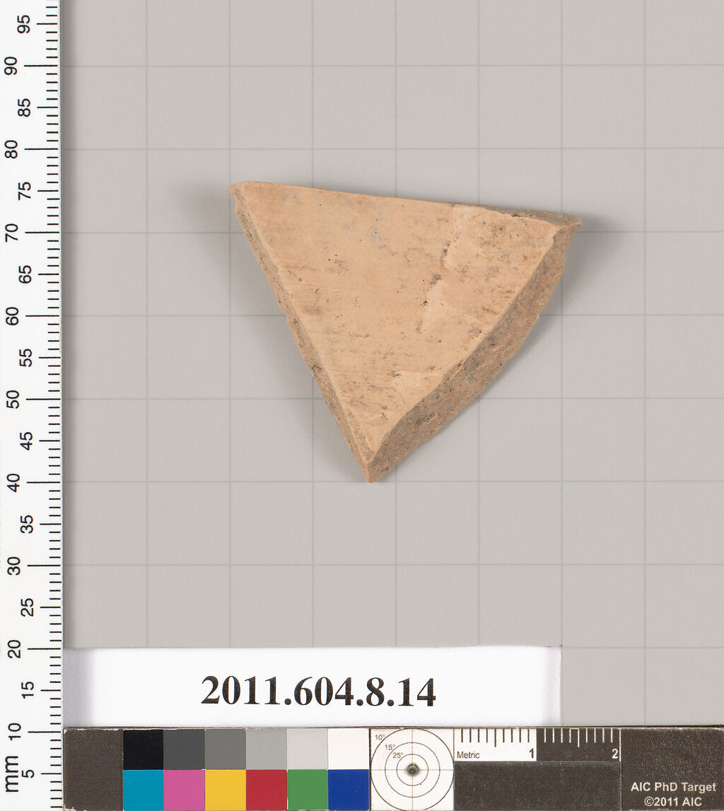 Terracotta fragment of a closed shape, Terracotta, Greek, Corinthian