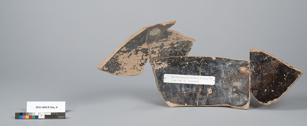 Terracotta fragments of a krater, Terracotta, Greek, Corinthian