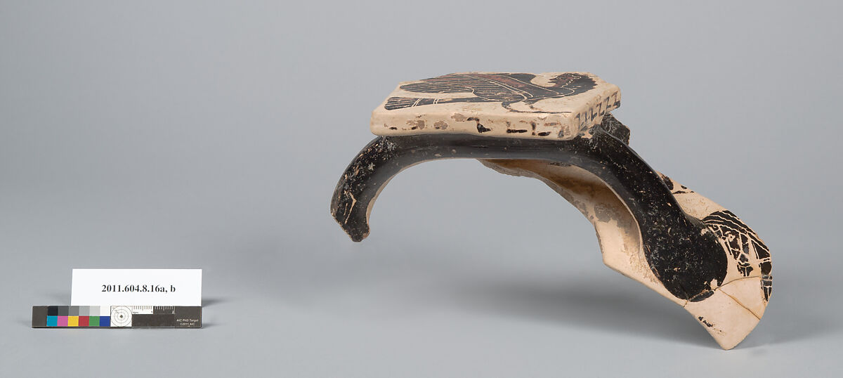 Terracotta fragments of a krater, Terracotta, Greek, Corinthian