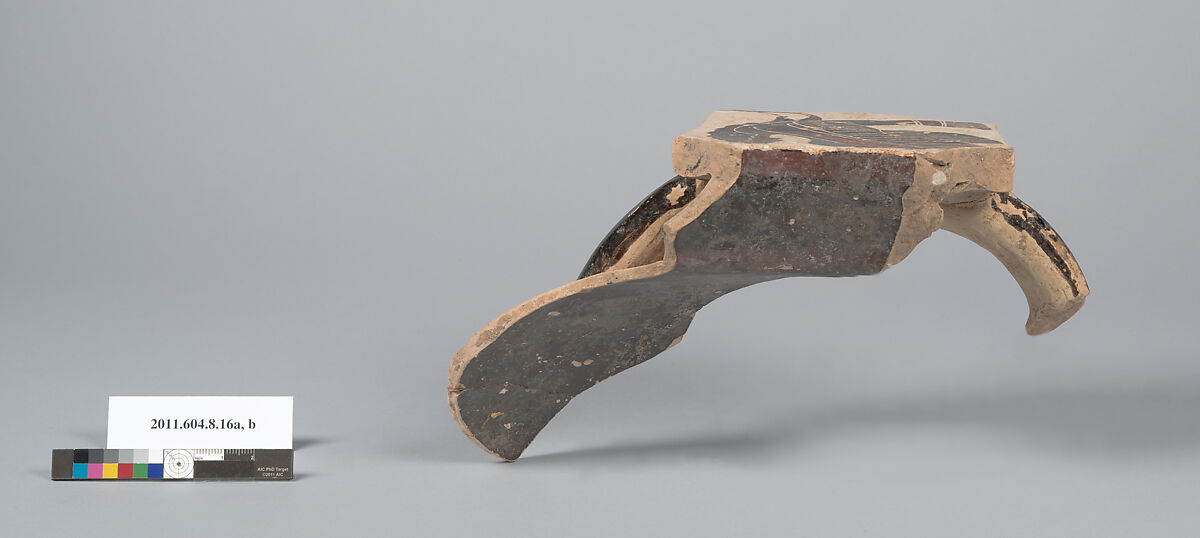 Terracotta fragments of a krater, Terracotta, Greek, Corinthian