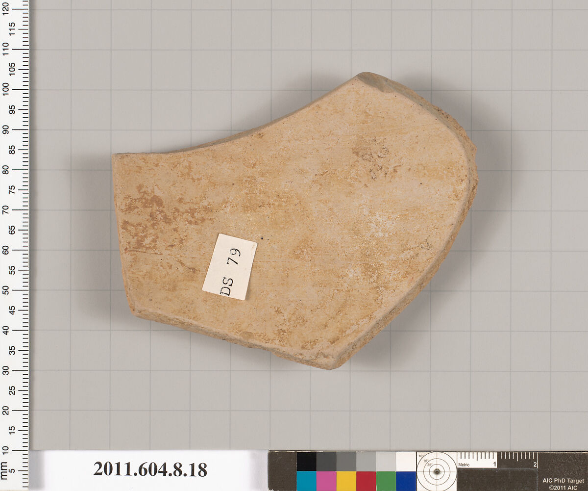 Terracotta fragment of an amphora (jar)?, Terracotta, Etruscan, Etrusco-Corinthian