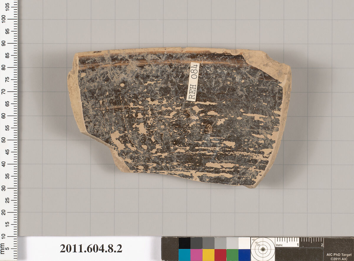 Terracotta fragment of an open shape, Terracotta, Greek, Corinthian