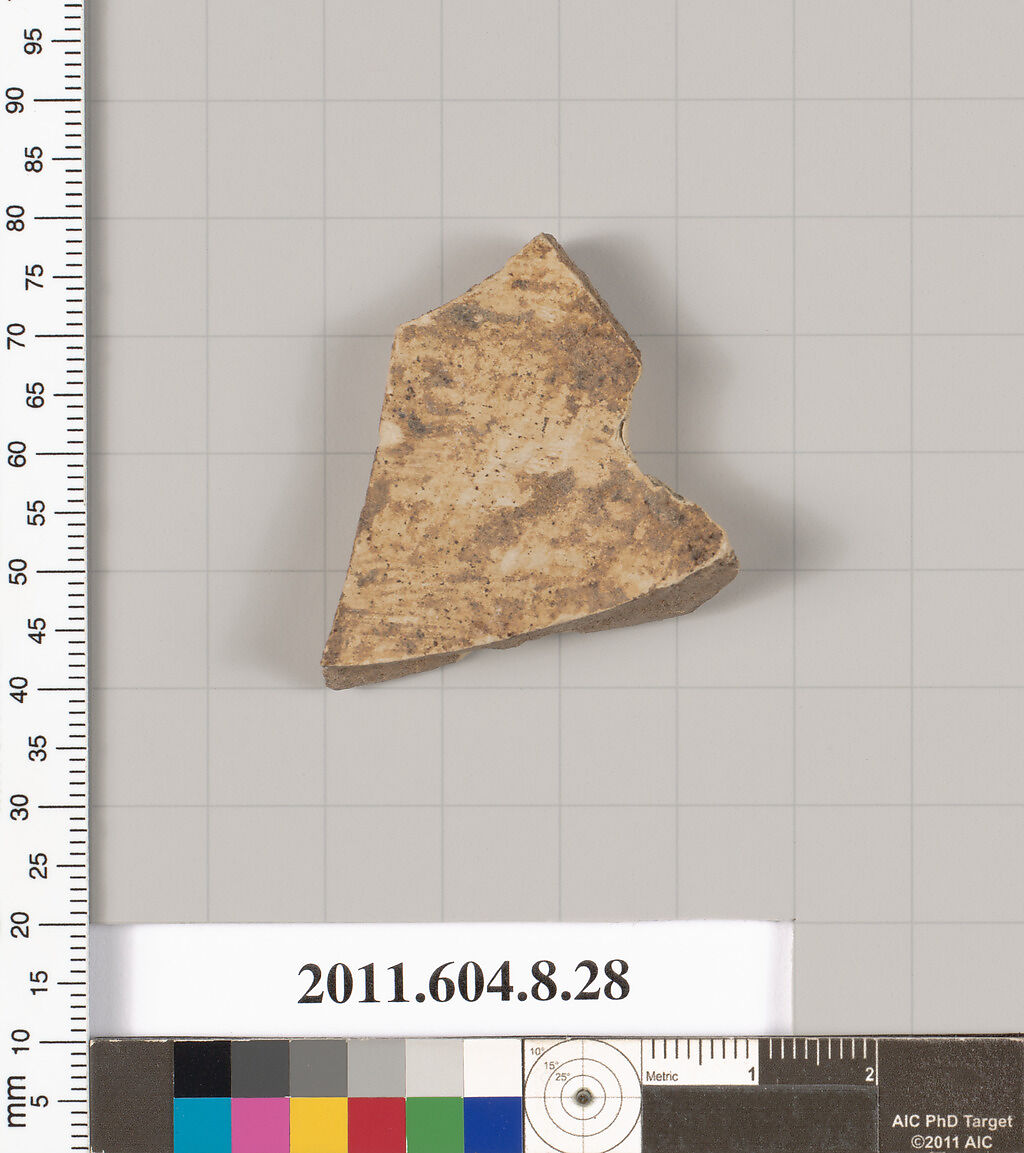 Terracotta fragment of a closed shape, Terracotta, Etruscan, Etrusco-Corinthian