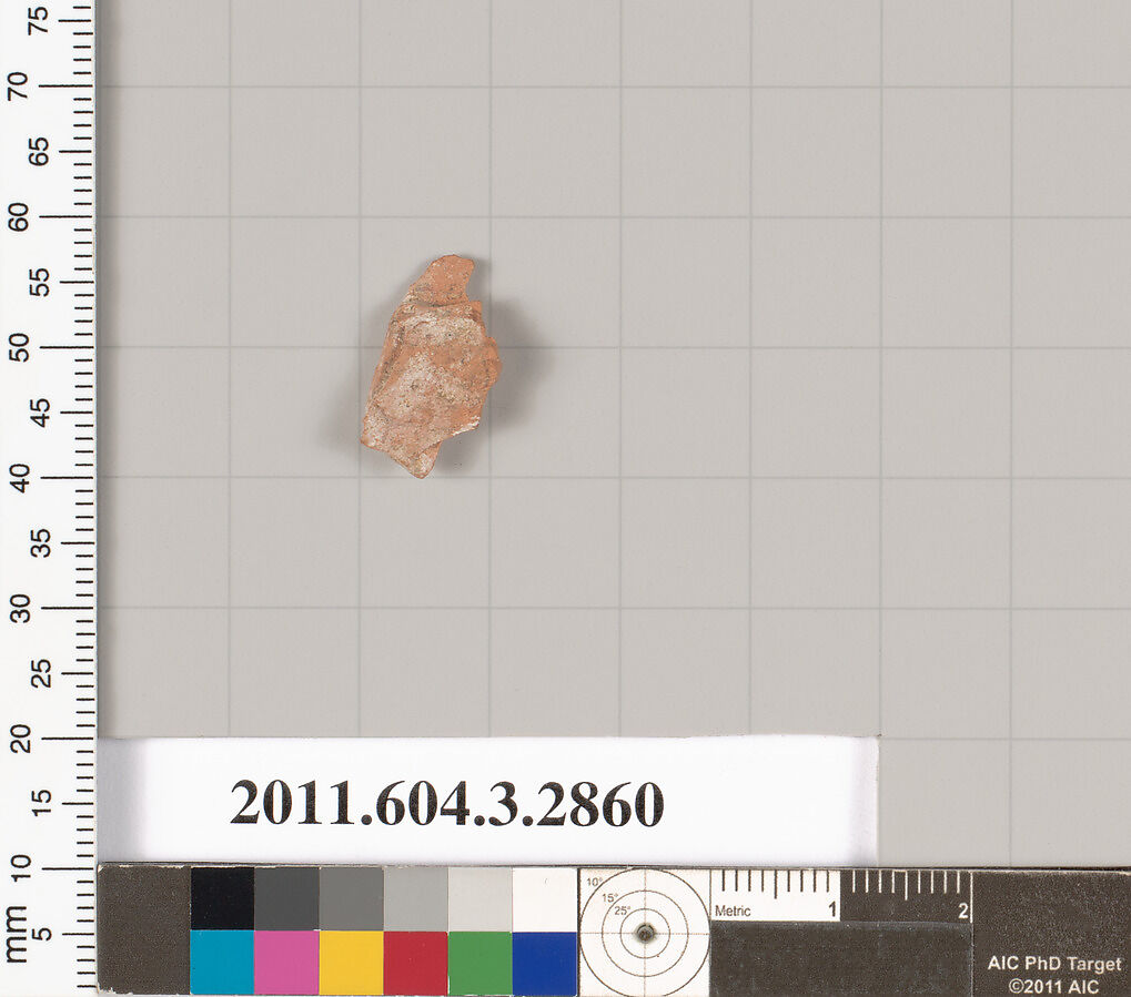 Terracotta fragment of a closed shape, Terracotta, Greek, Attic