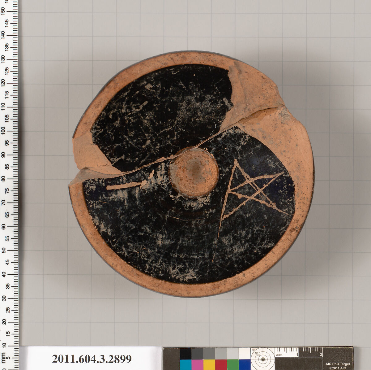 Terracotta fragment of a lekythos (oil flask), Terracotta, Greek, Attic