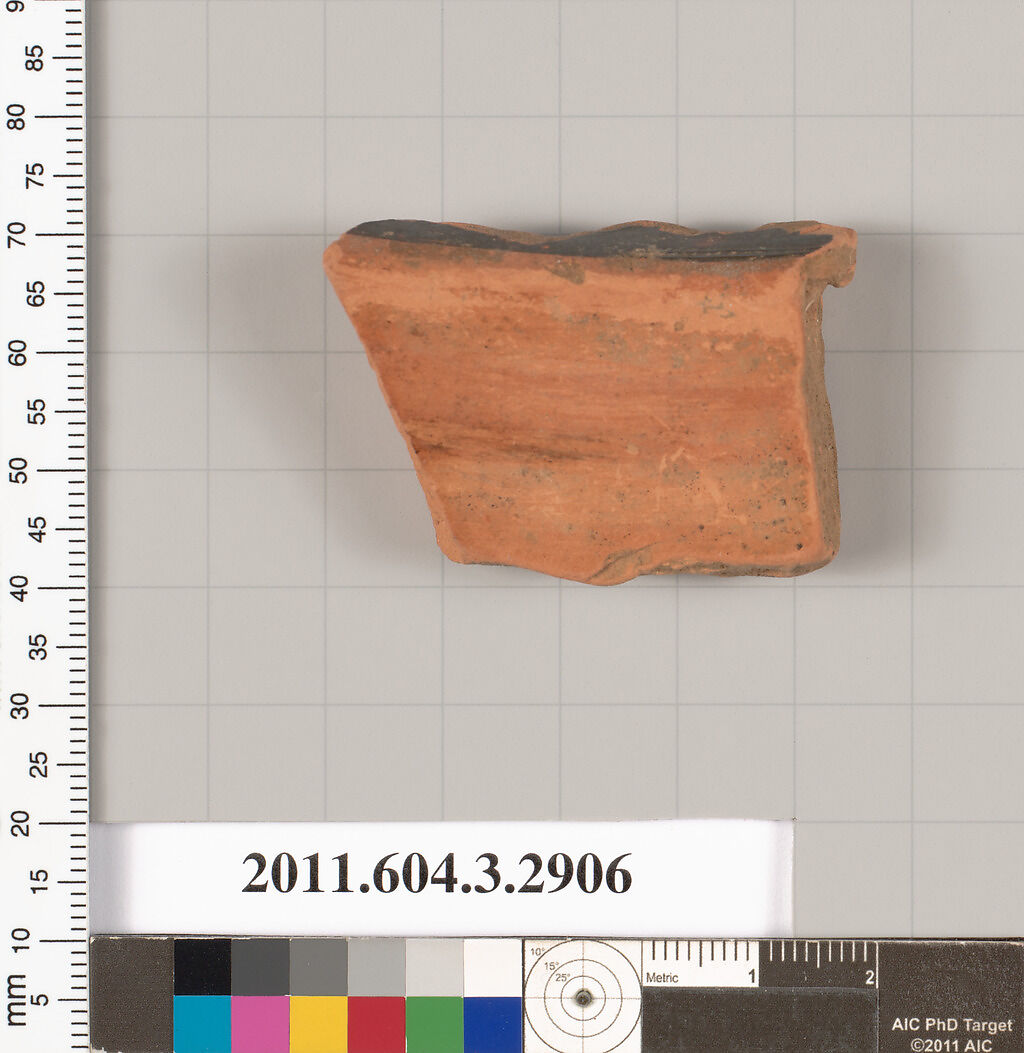 Terracotta fragment of an open vase?, Terracotta, Greek, Attic