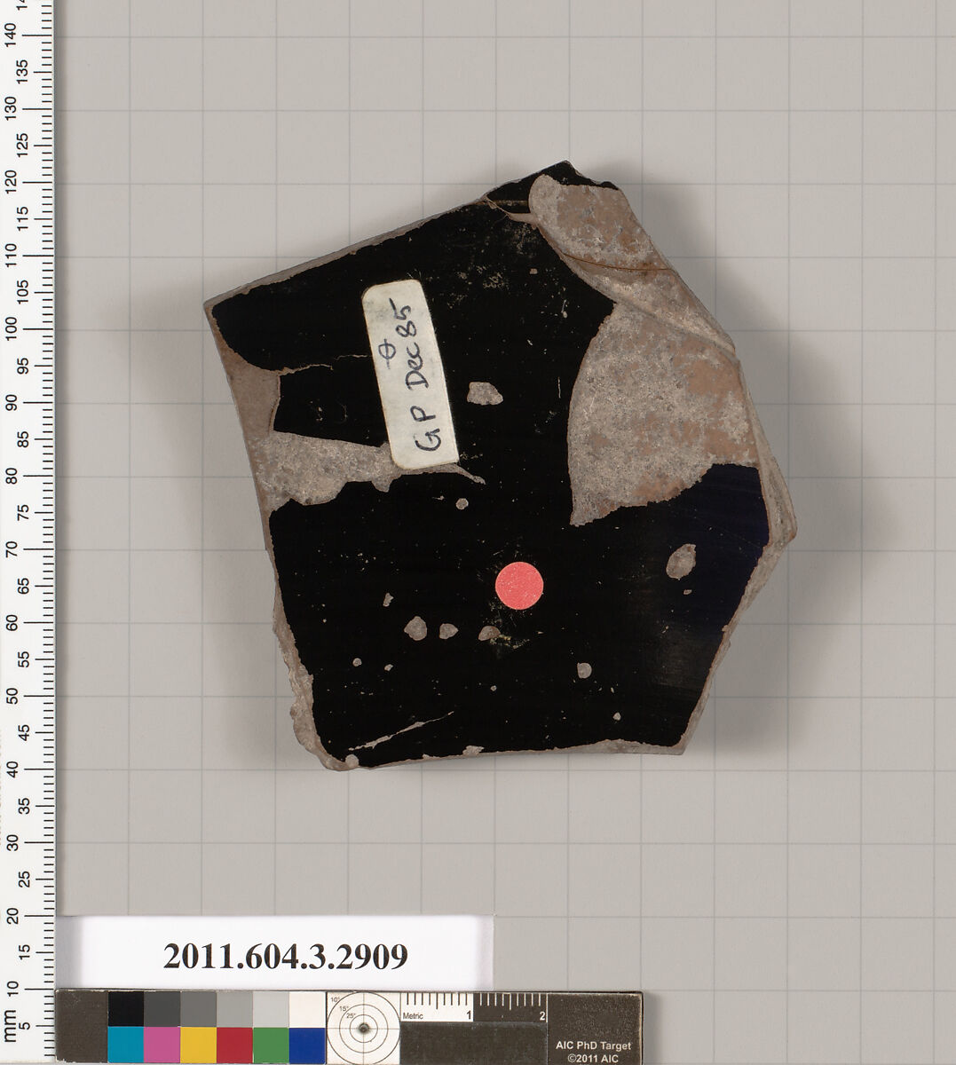 Terracotta fragment of an Nicosthenic pyxis (box)?, Terracotta, Greek, Attic