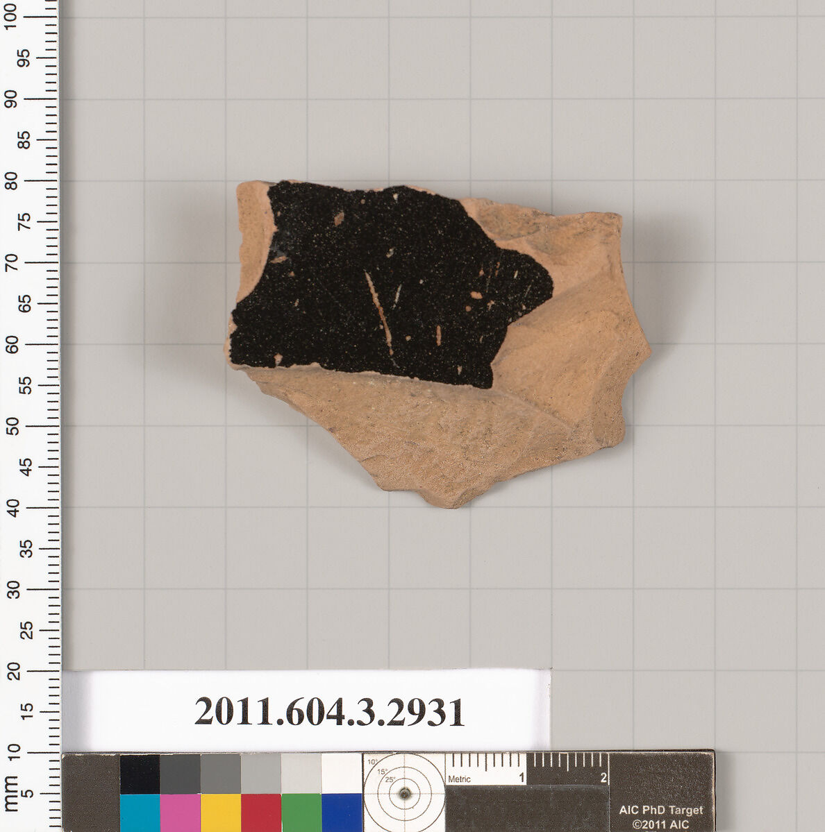Terracotta fragment of an open shape, Terracotta, Greek, Attic