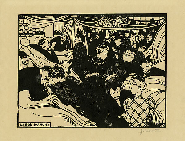 The “Bon Marché” Department Store (Le Bon Marché), Félix Vallotton (Swiss, Lausanne 1865–1925 Paris), Woodcut, block 