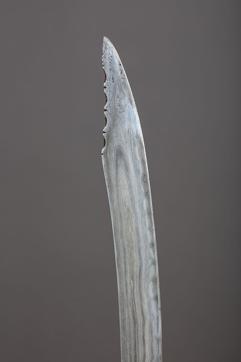 Saber and Scabbard, Steel, gold, silver, turquoise, leather, wood, Sino-Tibetan