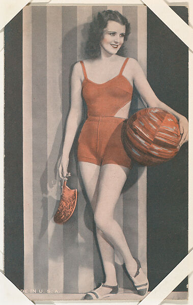 Actress with beach ball (W423), Commercial photolithograph 