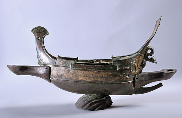 Votive ship model for Zeus Baithmares, Bronze, gilding 