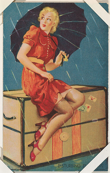 Disturbing Elements from Glamour Girls series (W424), International Mutoscope Reel Company, Commercial color lithograph 