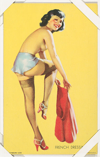 French Dressing from Glamour Girls series (W424), International Mutoscope Reel Company, Commercial color lithograph 