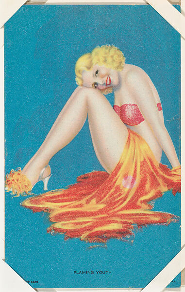 Flaming Youth from Glamour Girls series (W424), International Mutoscope Reel Company, Commercial color lithograph 