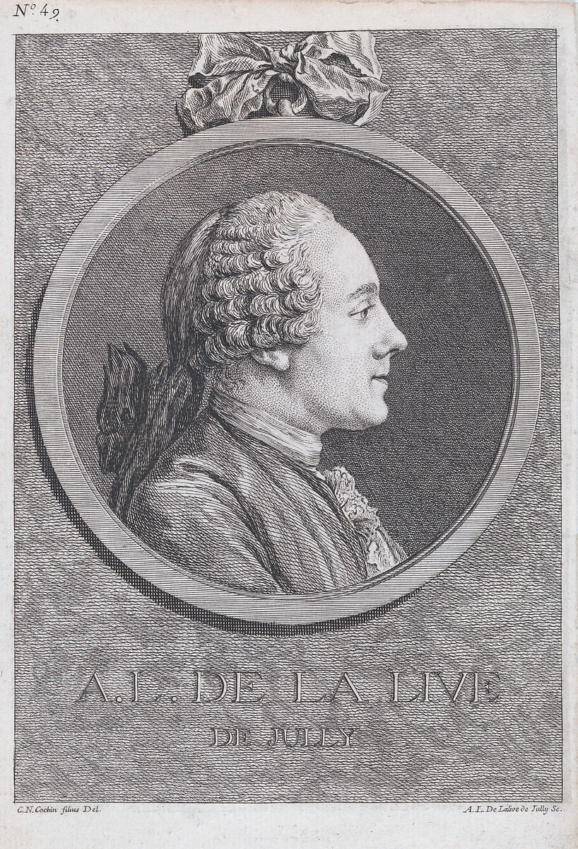 Portrait of La Live de Jully, Ange-Laurent de La Live de Jully (1725–1779), Etching 