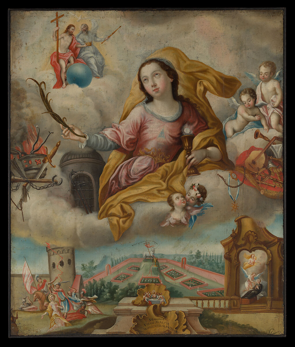 Saint Barbara, Unknown artist, Ecuador (Quito), 18th century, Oil on canvas, Ecuador (Quito) 