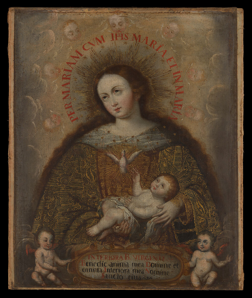 The Soul of the Virgin Mary, Unknown artist, Peru (Cuzco), 18th century, Oil and gold on canvas, Peru (Cuzco) 