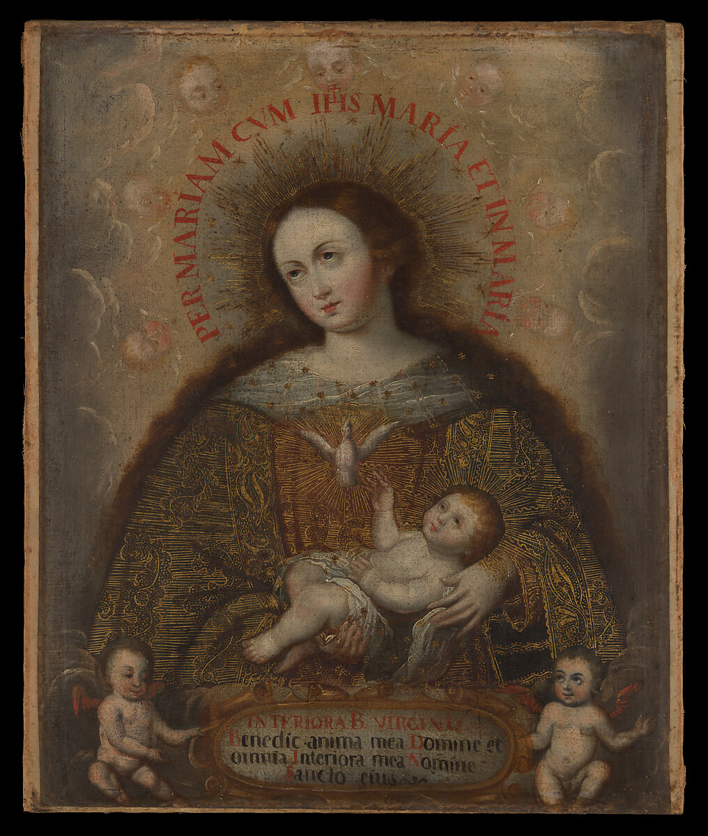 The Soul of the Virgin Mary, Unknown artist, Peru (Cuzco), 18th century, Oil and gold on canvas, Peru (Cuzco)