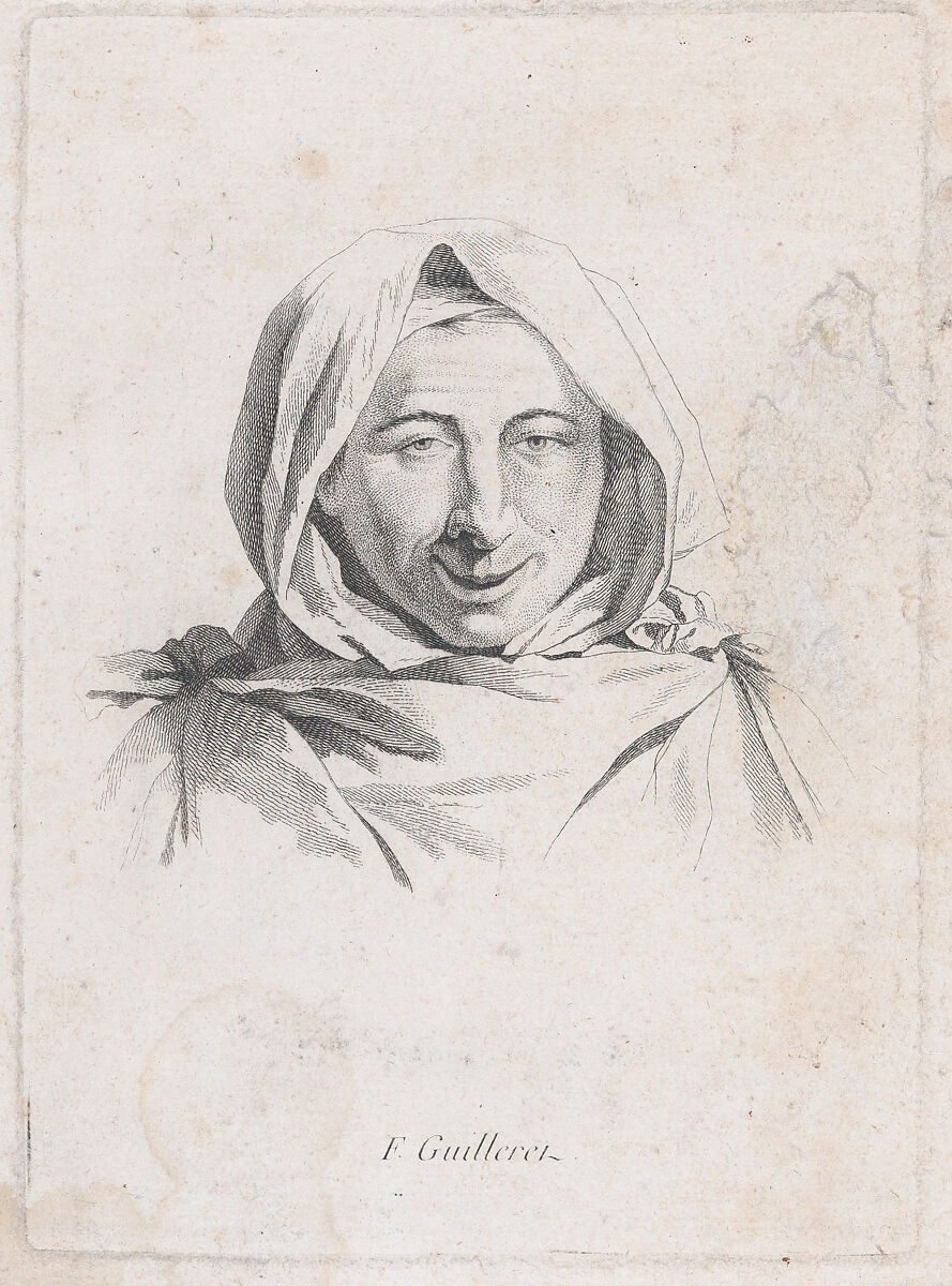 Portrait of F. Guilleret, After Guillaume Thiemet (French, active ca. 1781/88), Etching 
