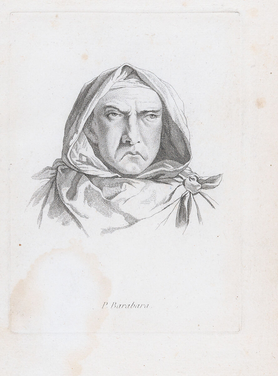 Portrait of P. Barabara, After Guillaume Thiemet (French, active ca. 1781/88), Etching 