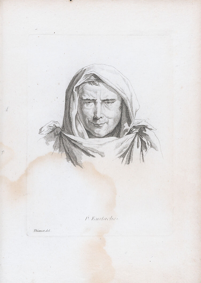 Portrait of P. Eustache, After Guillaume Thiemet (French, active ca. 1781/88), Etching 