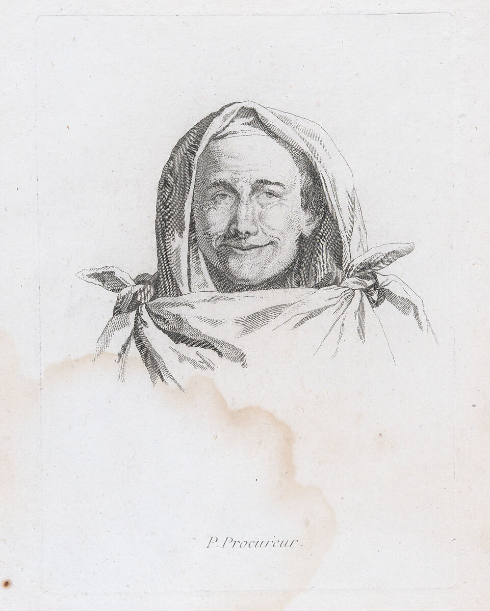 Portrait of P. Procureur, After Guillaume Thiemet (French, active ca. 1781/88), Etching 