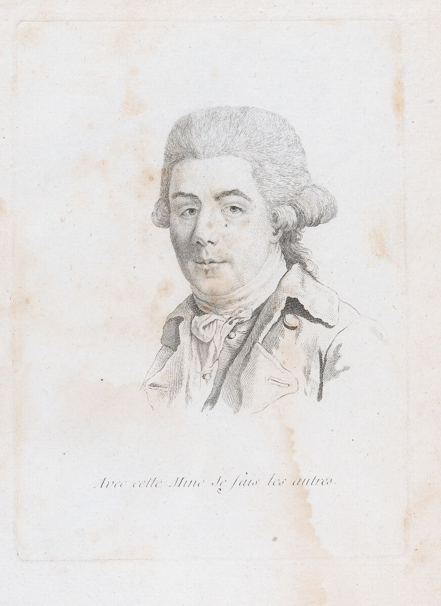 Portrait of a Man, After Guillaume Thiemet (French, active ca. 1781/88), Etching 